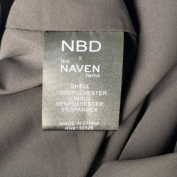 NBD X THE NAVEN TWINS SWEET DREAMS BLACK CUT OUT MINI DRESS - S - Picture 11 of 11